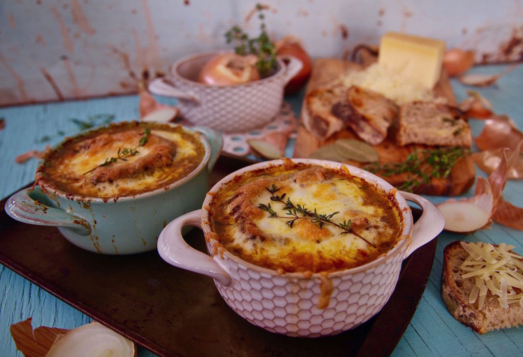 Vegetarian French Onion Soup is ideal for a day of cuddles.