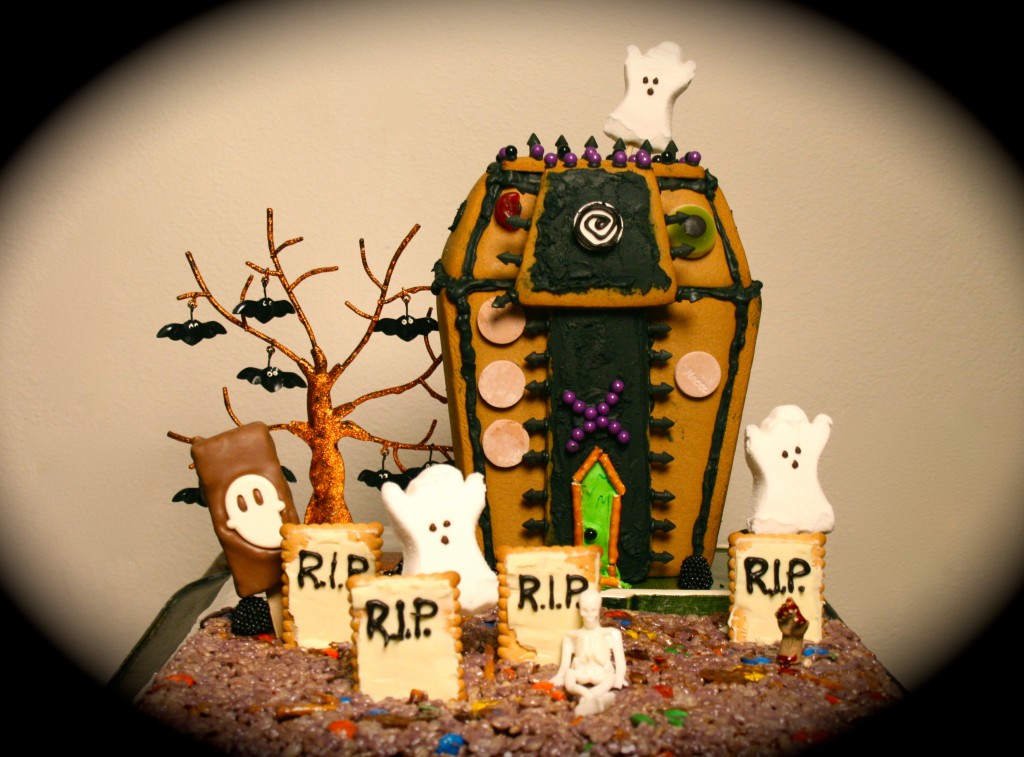 Halloween fun in a SPOOKY rice krispie treat graveyard!