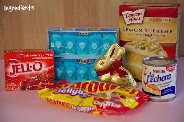 ingredients used to make an Easter trifle