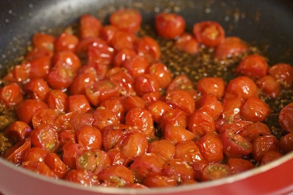 blistered tomatoes