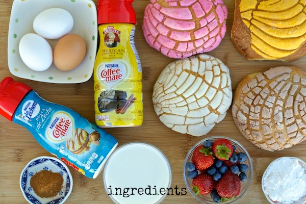 ingredients for pan dulce french toast