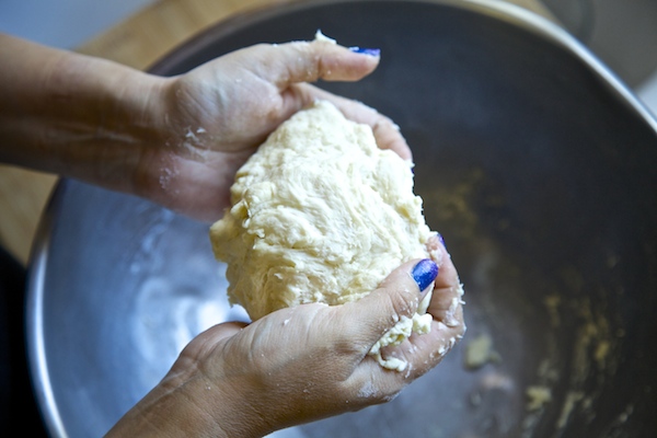 Flour tortilla dough