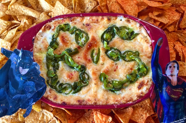 This delicious cheese dip is spicy and has a layer of avocado. It is the perfect dip for Doritos, and I bought all the ingredients at Walmart. 