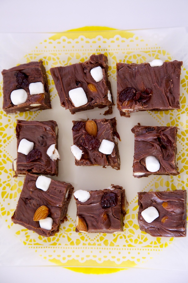 This easy to make Rocky Road Fudge can be made the day before Easter and ready to serve when your guests arrive. 
