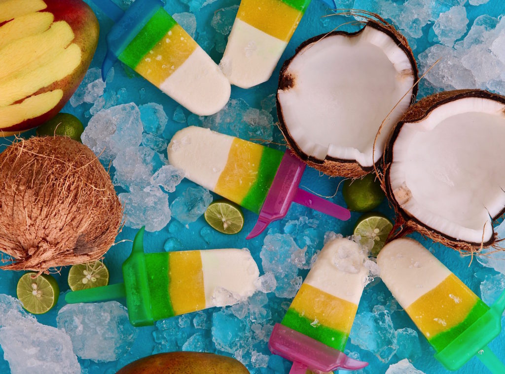 Lime coconut mango paletas to celebrate #PaletaWeek and the first day of summer
