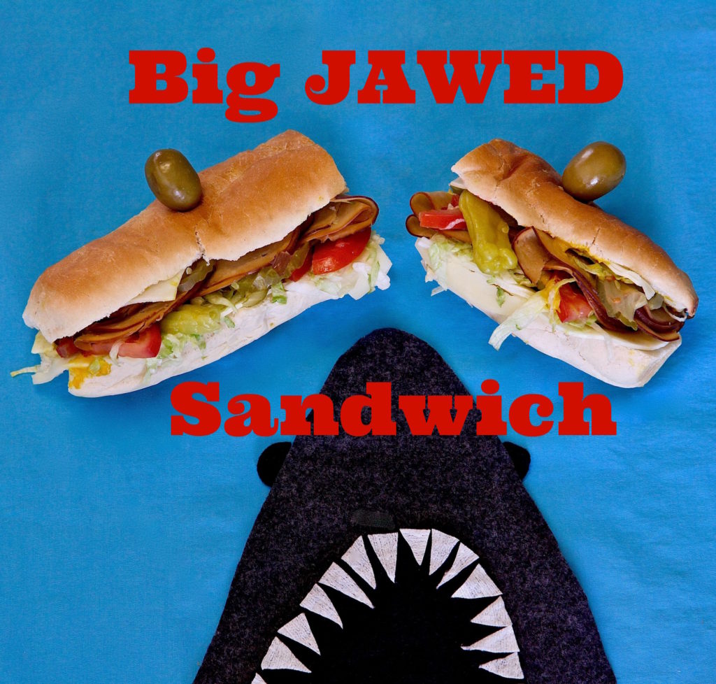 Big Jawed Submarine Sandwich inspired by the movie JAWS. Screening at the Hollywood Bowl