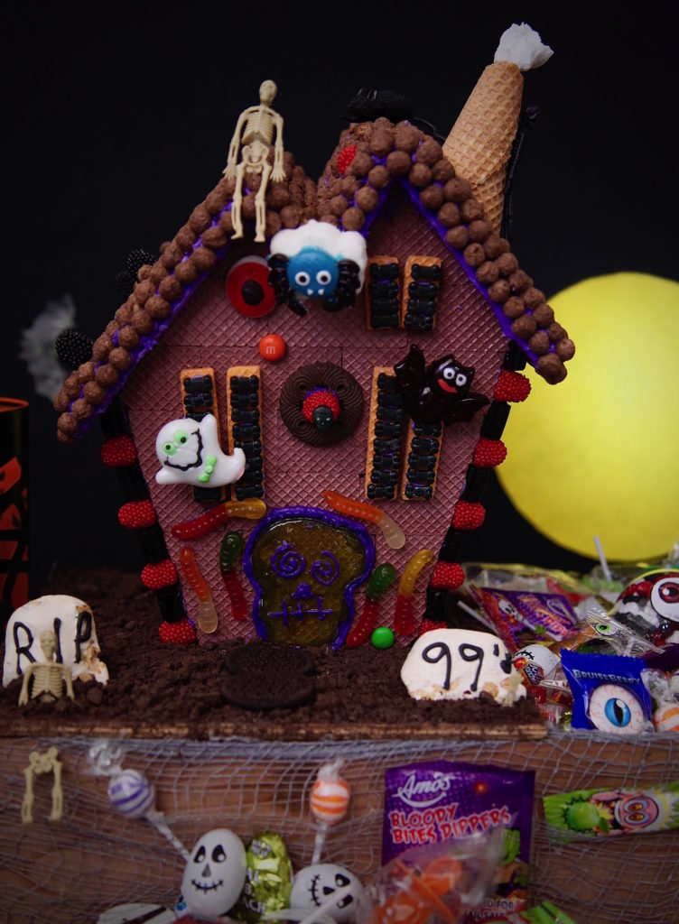 Haunted House Graveyard Candy Box For Halloween. Everything bought from the 99.