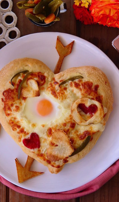 Cupid’s Arrow Breakfast Pizza