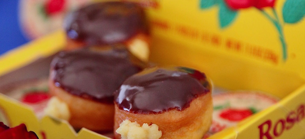 Mazapán Custard Filled Donuts in Chocolate Glaze